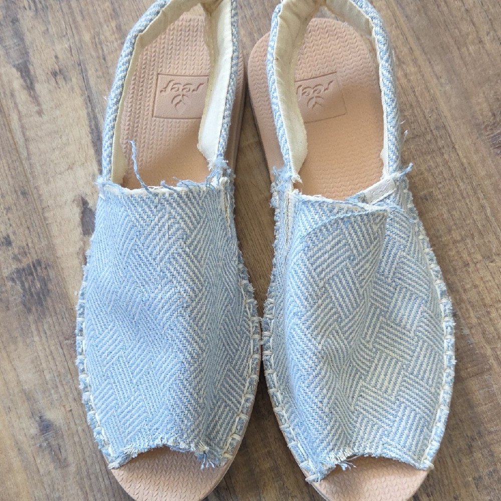 Reef Light Blue Espadrille Flats